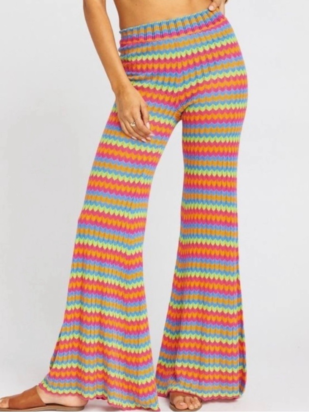 Show Me Your Mumu Susie Pants in Paradise Island Knit pattern, Size Medium